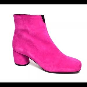 Topshop Marilo hot Pink Suede booties US 8.5
